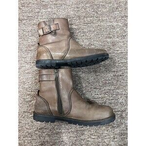 Birkenstock Stowe Brown Leather Buckle Ankle Boots Women’s Size 37 6.5